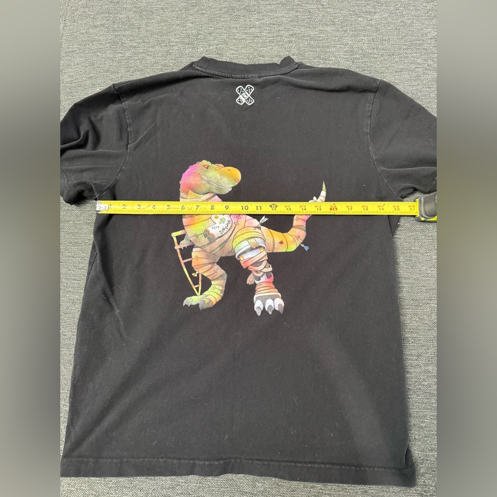 Rexy the dinosaur Black T-Shirt with Colorful Logo adult M/L - Picture 8 of 10
